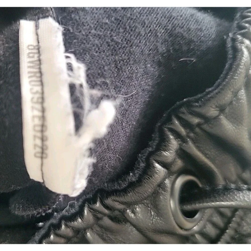 Abercrombie & Fitch Jogger Pant Women XS Black Vegan Leather High Waisted Casual - Picture 8 of 14